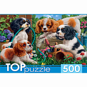 Пазлы Щенки спаниеля в свду TOPpuzzle 500 элементов Рыжий кот ХТП500-5726  1